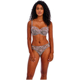 Offbeat Decadence - underwired side support bra - Grey / Pink